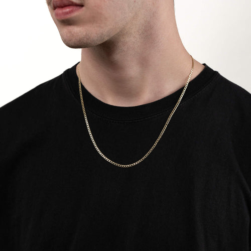 CURB KETTING KETTING 2,60MM 585 GOUD - IDENTIM®