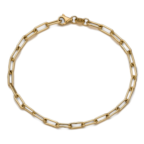 PAPERCLIP ARMBAND GOUD 3,50MM 585 GOUD - IDENTIM®