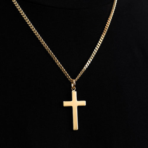 KRUIS COLLIER 925 ZILVER 18 KARAAT VERGULD - IDENTIM®