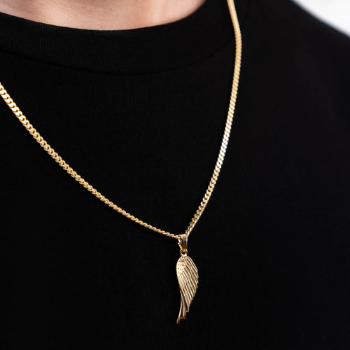 VLEUGELCOLLIER 925 ZILVER 18 KARAAT VERGULD - IDENTIM®
