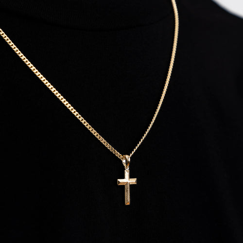 KRUIS COLLIER DIAMANT 925 ZILVER 18 KARAAT VERGULD - IDENTIM®