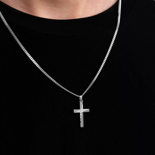 KRUIS COLLIER 925 ZILVER GERHODINEERD - IDENTIM®
