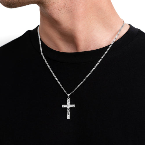 KRUIS KRUISBEELD COLLIER 925 ZILVER GERHODINEERD - IDENTIM®
