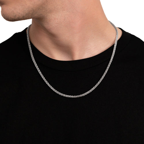 VLECHTKETTING 925 ZILVER GERHODINEERD 3,60MM - IDENTIM®