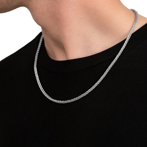 VLECHTKETTING 925 ZILVER GERHODINEERD 3,60MM - IDENTIM®