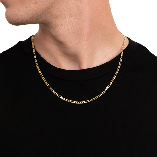 FIGARO COLLIER 925 ZILVER 18 KARAAT VERGULD 3.40MM - IDENTIM®