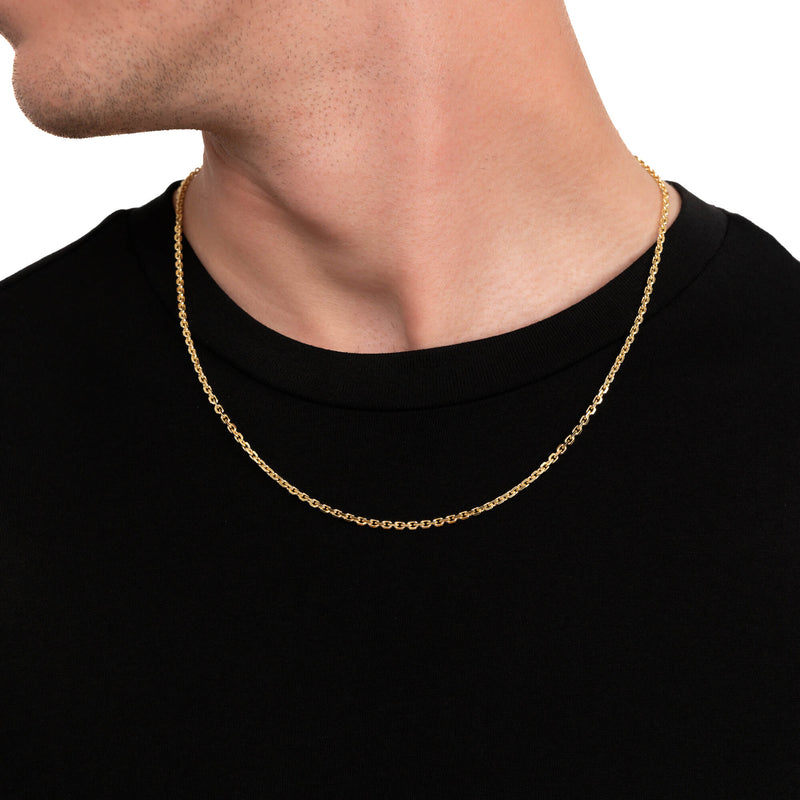 ERWTENKETTING 925 ZILVER 18 KARAAT VERGULD 2,80MM