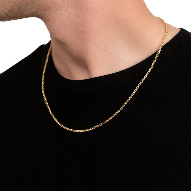 ERWTENKETTING 925 ZILVER 18 KARAAT VERGULD 2,80MM