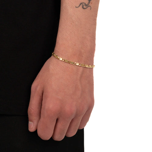 S-ARMBAND 3.80MM 925 ZILVER 18 KARAAT VERGULD - IDENTIM®