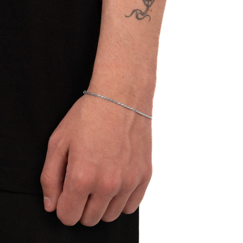 KOORD ARMBAND 925 ZILVER GERHODINEERD 2,00MM - IDENTIM®