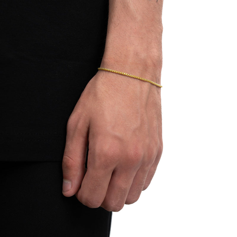 Venetiaanse ketting armband 925 zilver 18k verguld 2.00mm