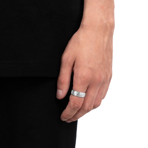 ROOS RING 925 ZILVER GERHODINEERD - IDENTIM®