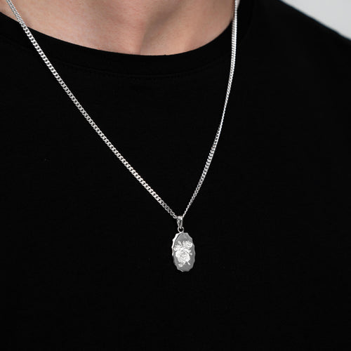 ROZENKETTING 925 ZILVER GERHODINEERD - IDENTIM®