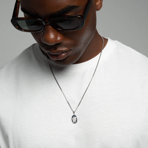 ROZENKETTING 925 ZILVER GERHODINEERD - IDENTIM®