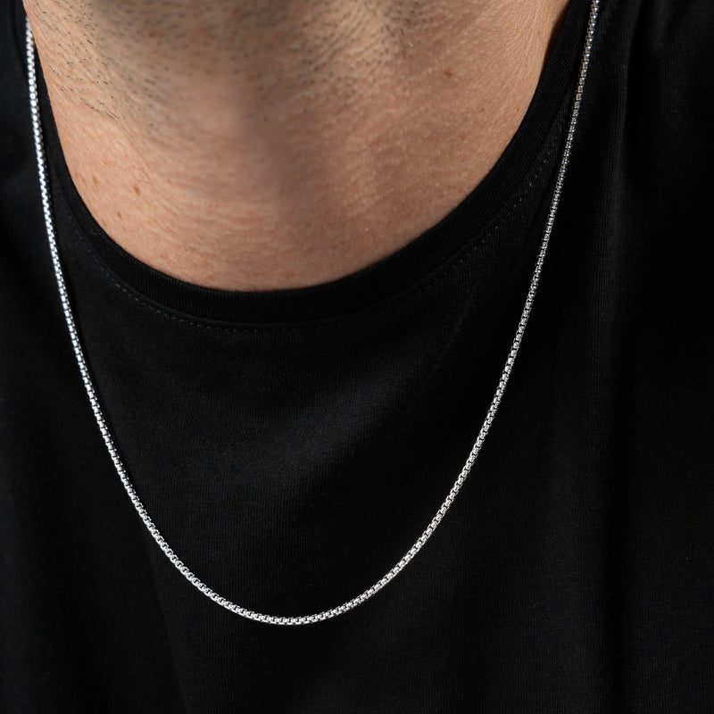 Venetiaanse ketting 925 zilver gerhodineerd 2.00mm