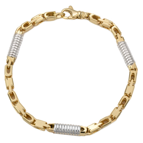 MONTE CARLO GOUDEN ARMBAND 5,50MM 585 GOUD WITGOUD - IDENTIM®