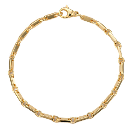 PLAAT GOUDEN ARMBAND 3,00MM 585 GOUD - IDENTIM®