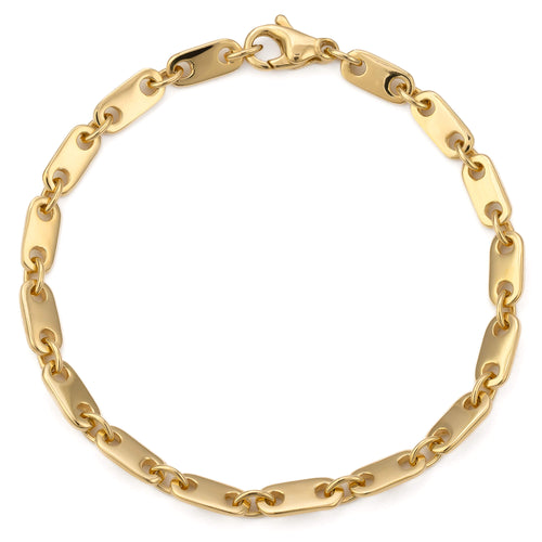 PLAAT GOUDEN ARMBAND 5,50MM 585 GOUD - IDENTIM®