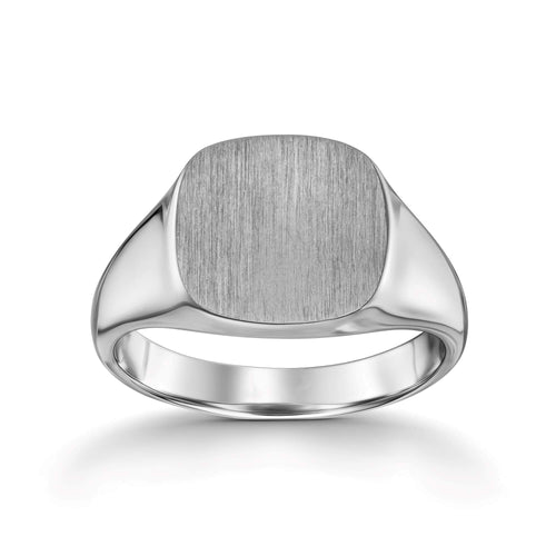 GEBORSTELDE VIERKANTE RING 585, 750 WITGOUD, 950 PLATINA - IDENTIM®