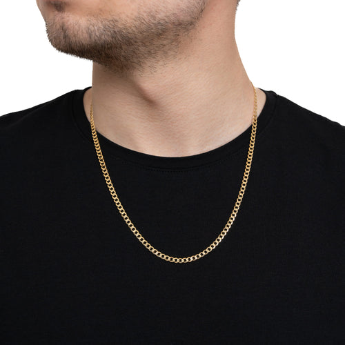 KRULKETTING GOUDEN KETTING 4,00MM 333 GOUD