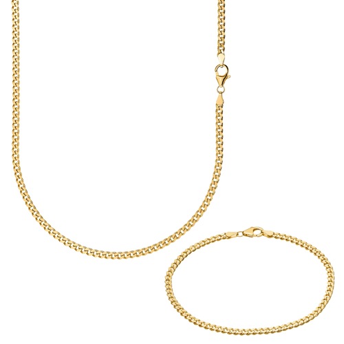 SCHAKELKETTING 925 ZILVER 18 KARAAT VERGULD 3,30MM - IDENTIM®