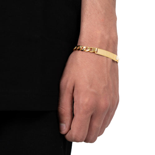 ID ARMBAND TANK 925 ZILVER 18 KARAAT VERGULD - IDENTIM®