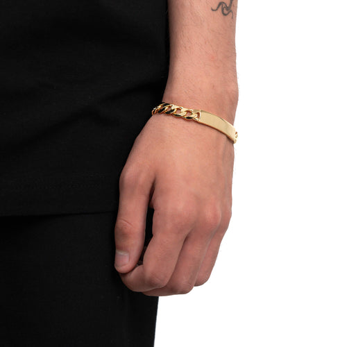 ID ARMBAND TANK 925 ZILVER 18 KARAAT VERGULD - IDENTIM®