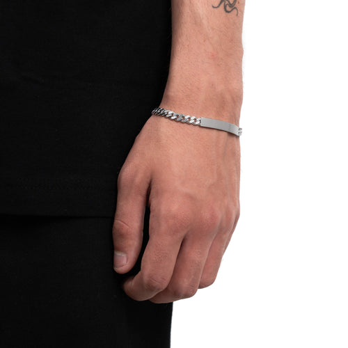 ID ARMBAND TANK 925 ZILVER GERHODINEERD - IDENTIM®