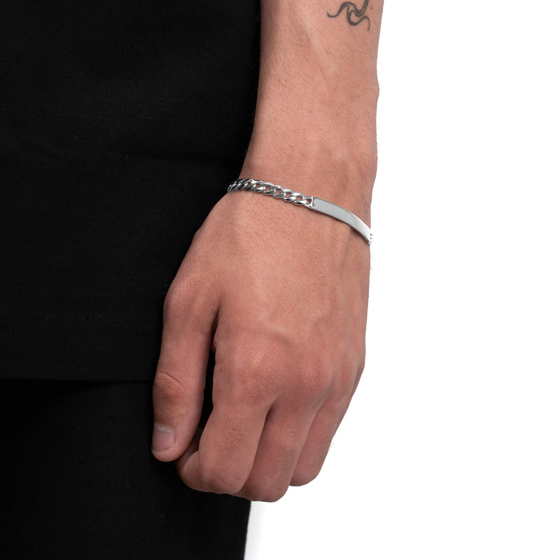 Graveerarmband Graveerplaatje Pantser ID-armband