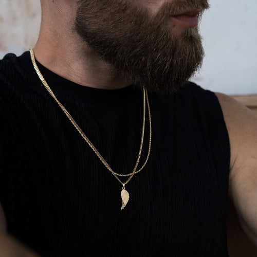 VLEUGELCOLLIER 925 ZILVER 18 KARAAT VERGULD - IDENTIM®