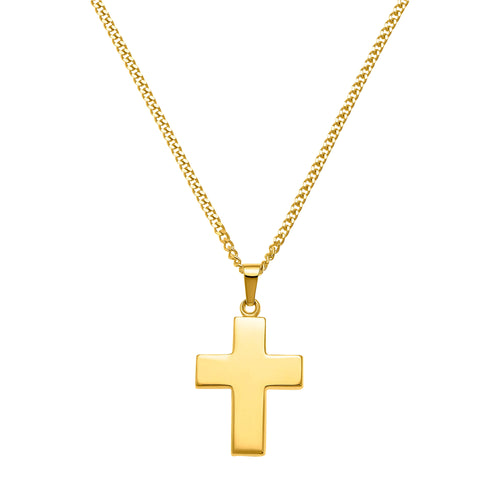 KRUIS COLLIER GEPOLIJST 333 GOUD - IDENTIM®