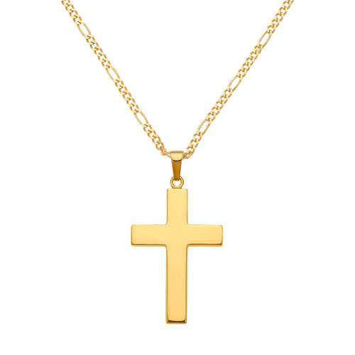 KRUIS COLLIER GEPOLIJST 333 GOUD - IDENTIM®