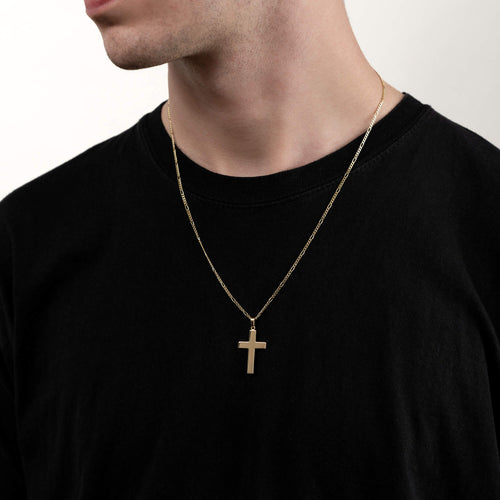 KRUIS COLLIER GEPOLIJST 333 GOUD - IDENTIM®
