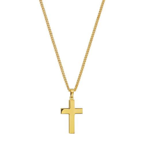 KRUIS COLLIER 925 ZILVER 18 KARAAT VERGULD - IDENTIM®