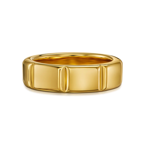 TRAPEZE RING 925 ZILVER 18 KARAAT VERGULD - IDENTIM®