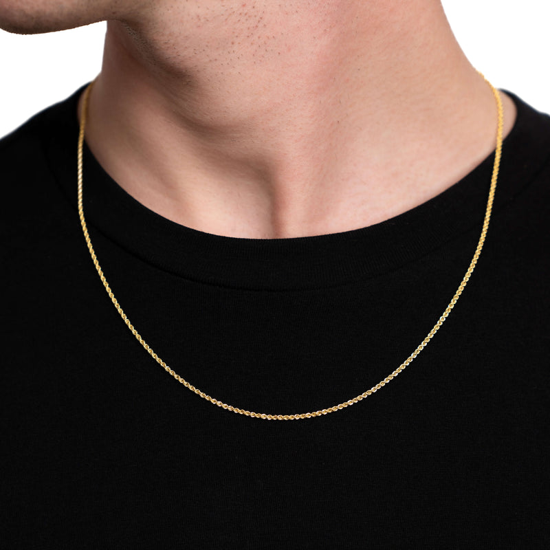 Koordketting goud 585 goud 1,70mm