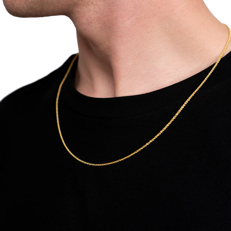 Koordketting goud 585 goud 1,70mm
