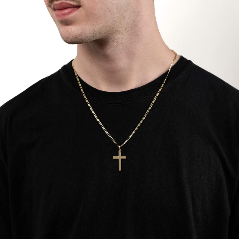 KRUIS BASIS COLLIER 585 GOUD