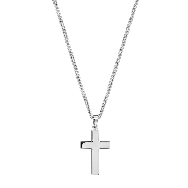 KRUIS KETTING 925 ZILVER GERHODINEERD