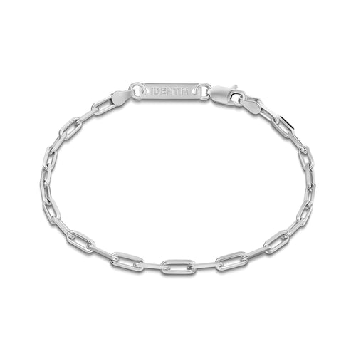 PAPERCLIP ARMBAND 925 ZILVER GERHODINEERD - IDENTIM®