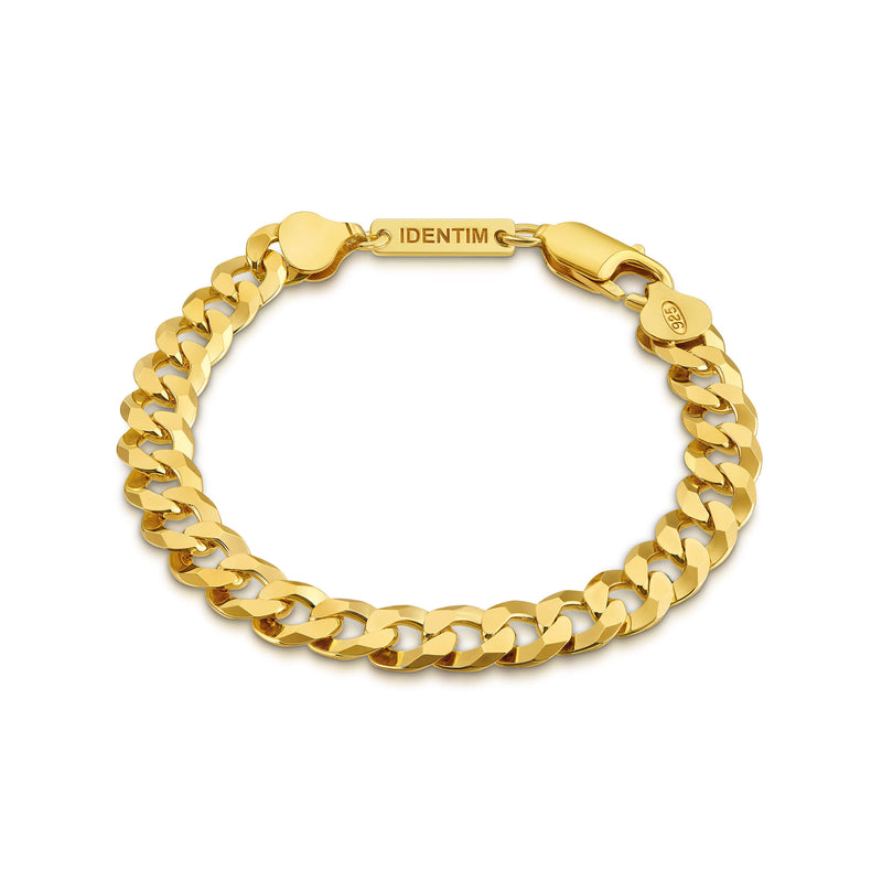 TANKETTING ARMBAND 7.80MM 925 ZILVER 18 KARAAT VERGULD