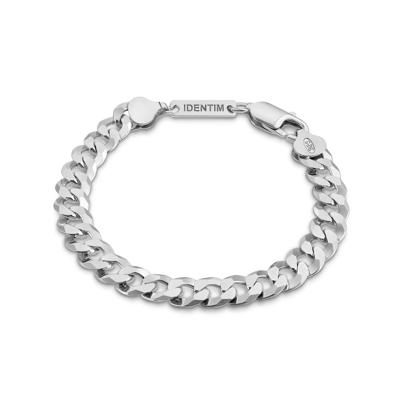 CURB KETTING ARMBAND 925 ZILVER GERHODINEERD 7,80MM