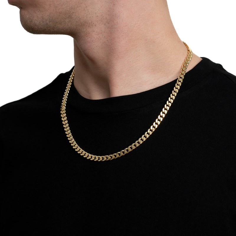 CURB KETTING GOUD 6,00MM 750 GOUD