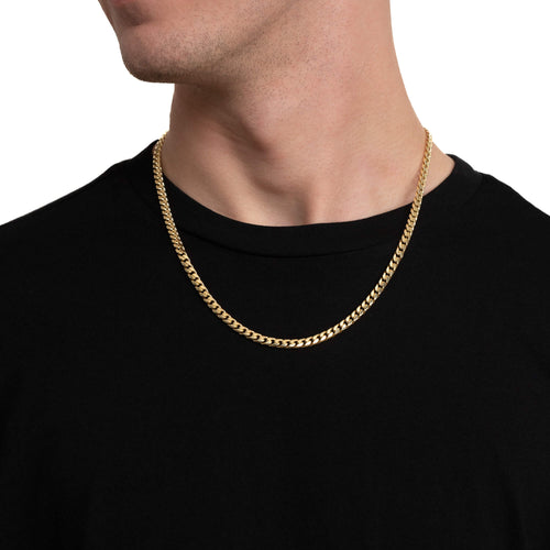 KRULKETTING KUBAANS GOUD 5,00MM 750 GOUD - IDENTIM®