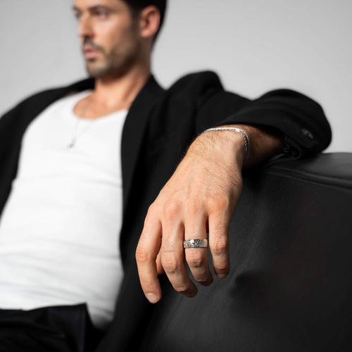 ROOS RING 925 ZILVER GERHODINEERD - IDENTIM®