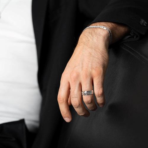 ROOS RING 925 ZILVER GERHODINEERD - IDENTIM®