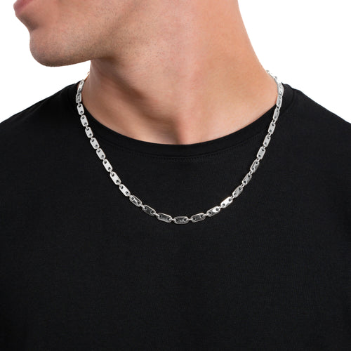 PLAATKETTING GOUD 5.50MM 585 WITGOUD - IDENTIM®