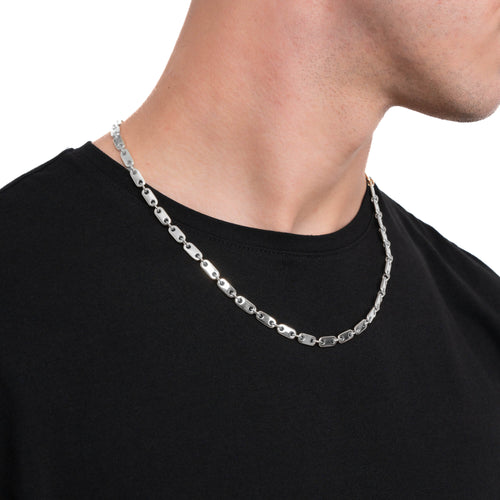 PLAATKETTING GOUD 5.50MM 585 WITGOUD - IDENTIM®