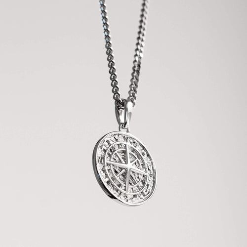 KOMPAS HALSKETTING 925 ZILVER GERHODINEERD - IDENTIM®