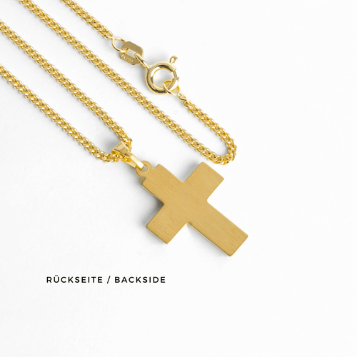 KRUIS COLLIER GEPOLIJST 333 GOUD - IDENTIM®